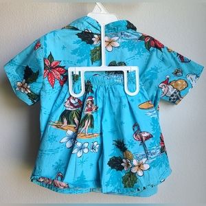 Hawaii Hangover Set -Boy's Holiday Collection SANTA Surfing Shirt & Short, Sz 4